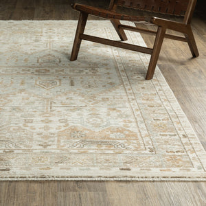 Oriental Weavers Lola Pale Blue Beige Runner Rug 2'7"X7'7" — Oushak-Inspired Low-Pile Polyester With Fringe Accents LLLA08078230ST