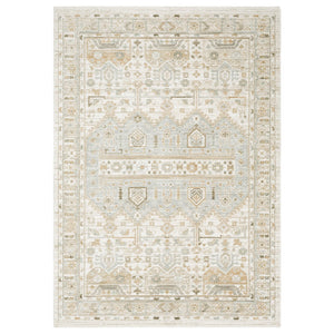Oriental Weavers Lola Pale Blue Beige Runner Rug 2'7"X7'7" — Oushak-Inspired Low-Pile Polyester With Fringe Accents LLLA08078230ST