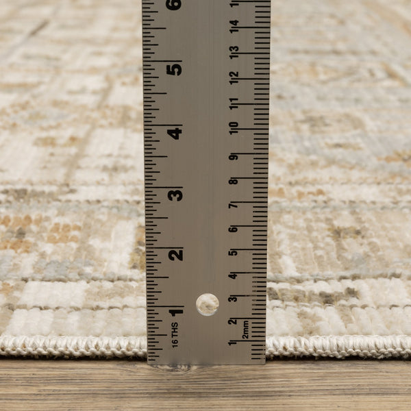 Oriental Weavers Lola Pale Blue Beige Runner Rug 2'7"X7'7" — Oushak-Inspired Low-Pile Polyester With Fringe Accents LLLA08078230ST
