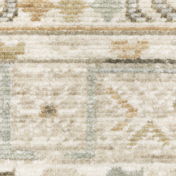 Oriental Weavers Lola Pale Blue Beige Runner Rug 2'7"X7'7" — Oushak-Inspired Low-Pile Polyester With Fringe Accents LLLA08078230ST