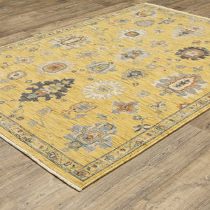 Oriental Weavers Lucca Indoor Area Rug - Vibrant, Trendy Design With Unique Cross-woven Texture And Fringe Accents Yellow,Multi Wool L2863g160235st