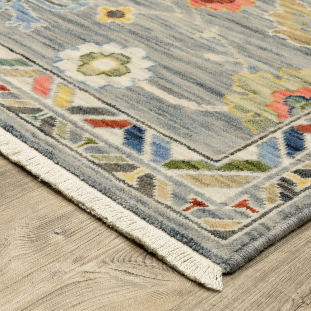 Oriental Weavers Lucca Indoor Area Rug - Vibrant Multicolor Design With Luxurious Wool Blend And Unique Fringe Detail Grey,Multi Wool L2888g160235st