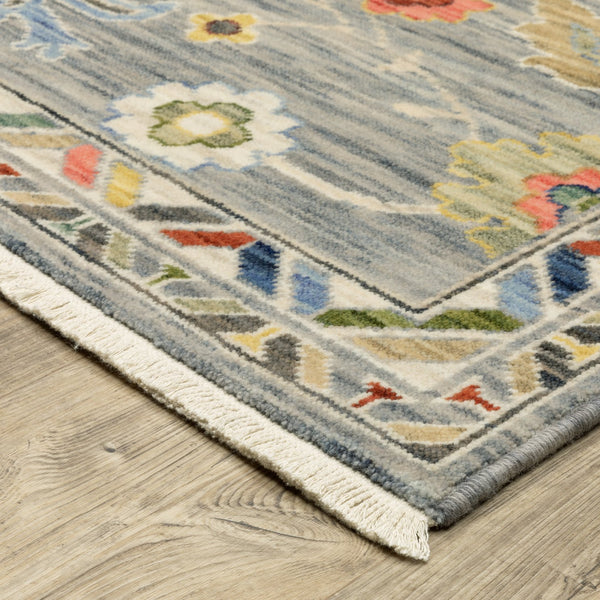 Oriental Weavers Lucca Indoor Area Rug - Vibrant Multicolor Design With Luxurious Wool Blend And Unique Fringe Detail Grey,Multi Wool L2888g078370st
