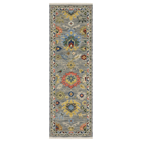 Oriental Weavers Lucca Indoor Area Rug - Vibrant Multicolor Design With Luxurious Wool Blend And Unique Fringe Detail Grey,Multi Wool L2888g060190st