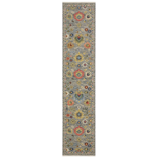 Oriental Weavers Lucca Indoor Area Rug - Vibrant Multicolor Design With Luxurious Wool Blend And Unique Fringe Detail Grey,Multi Wool L2888g078370st