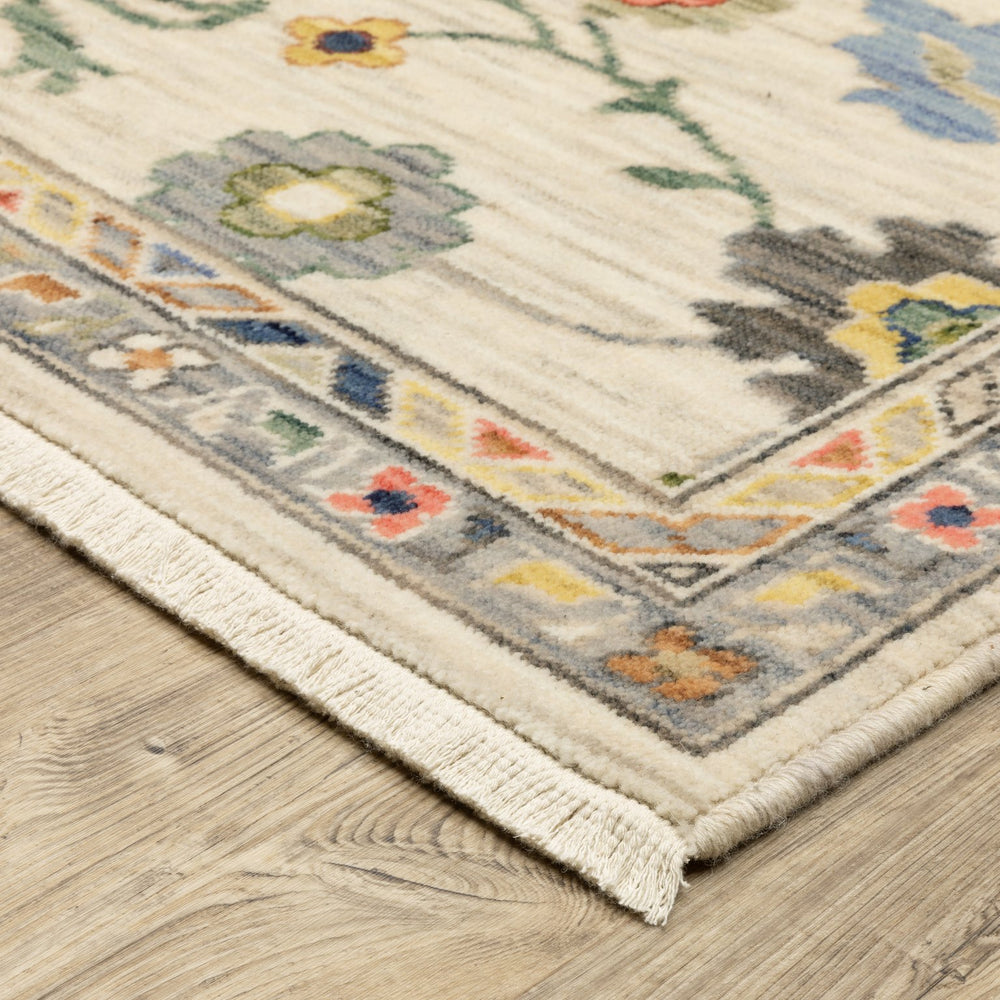Oriental Weavers Lucca Indoor Area Rug - Unique Cross-woven Design With Vibrant Colors And Elegant Fringe Accents Ivory,Multi Wool L2888l240340st