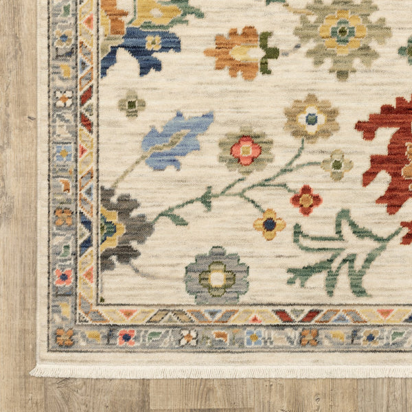 Oriental Weavers Lucca Indoor Area Rug - Unique Cross-woven Design With Vibrant Colors And Elegant Fringe Accents Ivory,Multi Wool L2888l078370st