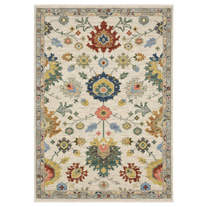 Oriental Weavers Lucca Indoor Area Rug - Unique Cross-woven Design With Vibrant Colors And Elegant Fringe Accents Ivory,Multi Wool L2888l240340st
