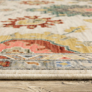 Oriental Weavers Lucca Indoor Area Rug - Unique Cross-woven Design With Vibrant Colors And Elegant Fringe Accents Ivory,Multi Wool L2888l078370st
