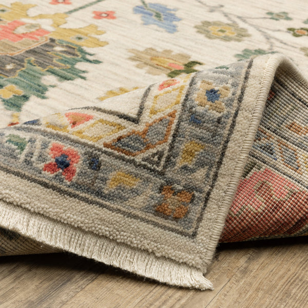 Oriental Weavers Lucca Indoor Area Rug - Unique Cross-woven Design With Vibrant Colors And Elegant Fringe Accents Ivory,Multi Wool L2888l078370st