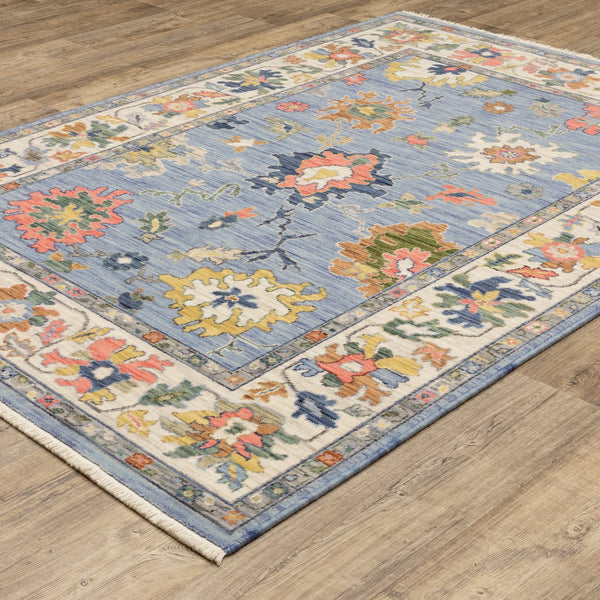 Oriental Weavers Lucca Indoor Area Rug - Vibrant Space-dyed Wool & Nylon, Unique Designs With Charming Fringe Detail Blue,Multi Wool L2889a300394st