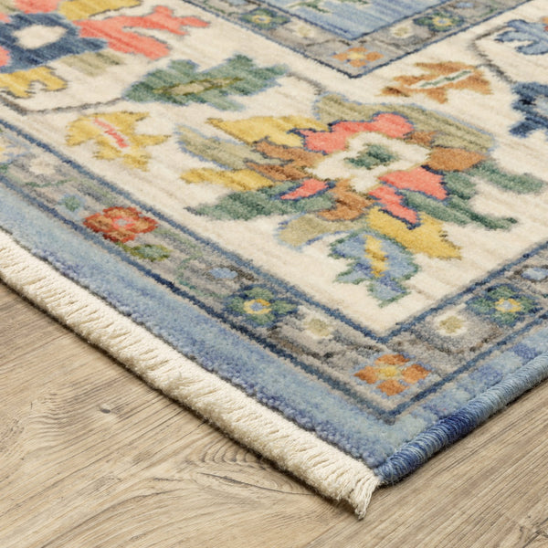 Oriental Weavers Lucca Indoor Area Rug - Vibrant Space-dyed Wool & Nylon, Unique Designs With Charming Fringe Detail Blue,Multi Wool L2889a300394st