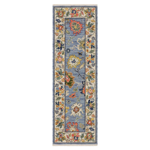 Oriental Weavers Lucca Indoor Area Rug - Vibrant Space-dyed Wool & Nylon, Unique Designs With Charming Fringe Detail Blue,Multi Wool L2889a060190st