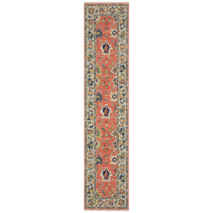 Oriental Weavers Lucca Indoor Area Rug - Vibrant Cross-woven Design With Fringe, Perfect For Modern Homes And Spaces Salmon Pink,Multi Wool L2889b078370st