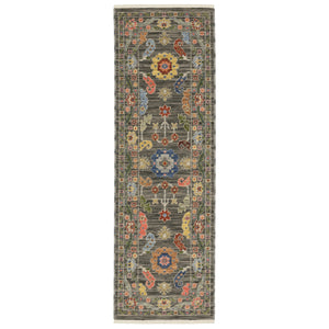 Oriental Weavers Lucca Indoor Area Rug - Vibrant Space-dyed Wool & Nylon Design With Unique Fringe Accents Grey,Multi Wool L5506k060190st