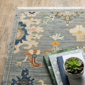 Oriental Weavers Lucca Indoor Area Rug - Vibrant Space-dyed Wool & Nylon With Unique Designs And Trendy Color Palette Grey,Multi Wool L5507e060092st