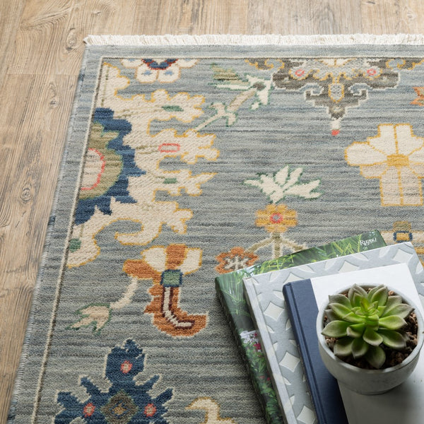 Oriental Weavers Lucca Indoor Area Rug - Vibrant Space-dyed Wool & Nylon With Unique Designs And Trendy Color Palette Grey,Multi Wool L5507e060092st