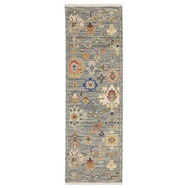 Oriental Weavers Lucca Indoor Area Rug - Vibrant Space-dyed Wool & Nylon With Unique Designs And Trendy Color Palette Grey,Multi Wool L5507e060190st