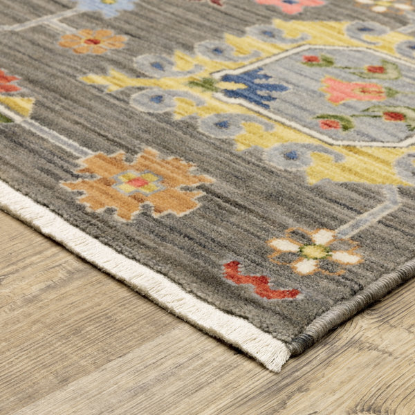 Oriental Weavers Lucca Indoor Area Rug - Vibrant Space-dyed Wool & Nylon With Unique Designs And Trendy Colors Grey,Multi Wool L8111k060092st