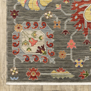 Oriental Weavers Lucca Indoor Area Rug - Vibrant Space-dyed Wool & Nylon With Unique Designs And Trendy Colors Grey,Multi Wool L8111k060092st
