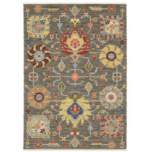 Oriental Weavers Lucca Indoor Area Rug - Vibrant Space-dyed Wool & Nylon With Unique Designs And Trendy Colors Grey,Multi Wool L8111k060092st