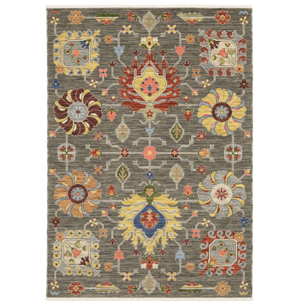 Oriental Weavers Lucca Indoor Area Rug - Vibrant Space-dyed Wool & Nylon With Unique Designs And Trendy Colors Grey,Multi Wool L8111k060092st
