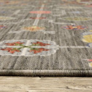 Oriental Weavers Lucca Indoor Area Rug - Vibrant Space-dyed Wool & Nylon With Unique Designs And Trendy Colors Grey,Multi Wool L8111k060092st