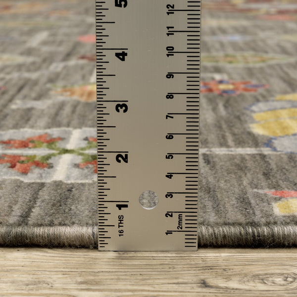 Oriental Weavers Lucca Indoor Area Rug - Vibrant Space-dyed Wool & Nylon With Unique Designs And Trendy Colors Grey,Multi Wool L8111k060092st
