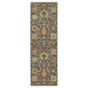 Oriental Weavers Lucca Indoor Area Rug - Vibrant Space-dyed Wool & Nylon With Unique Designs And Trendy Colors Grey,Multi Wool L8111k060190st