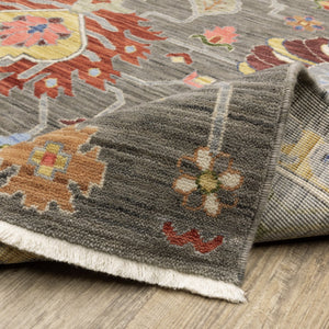 Oriental Weavers Lucca Indoor Area Rug - Vibrant Space-dyed Wool & Nylon With Unique Designs And Trendy Colors Grey,Multi Wool L8111k060092st