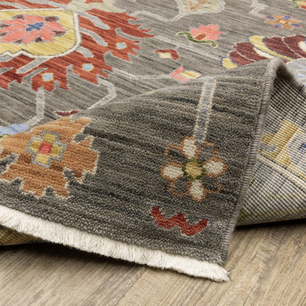 Oriental Weavers Lucca Indoor Area Rug - Vibrant Space-dyed Wool & Nylon With Unique Designs And Trendy Colors Grey,Multi Wool L8111k060092st