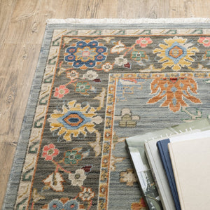 Oriental Weavers Lucca Indoor Area Rug - Vibrant Colorful Design With Fringe, Perfect For Modern & Traditional Spaces Blue,Multi Wool L846d1100153st