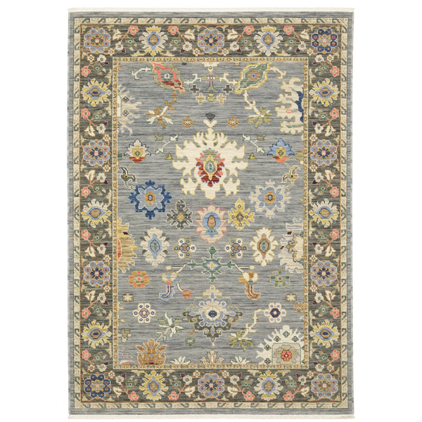 Oriental Weavers Lucca Indoor Area Rug - Vibrant Colorful Design With Fringe, Perfect For Modern & Traditional Spaces Blue,Multi Wool L846d1100153st