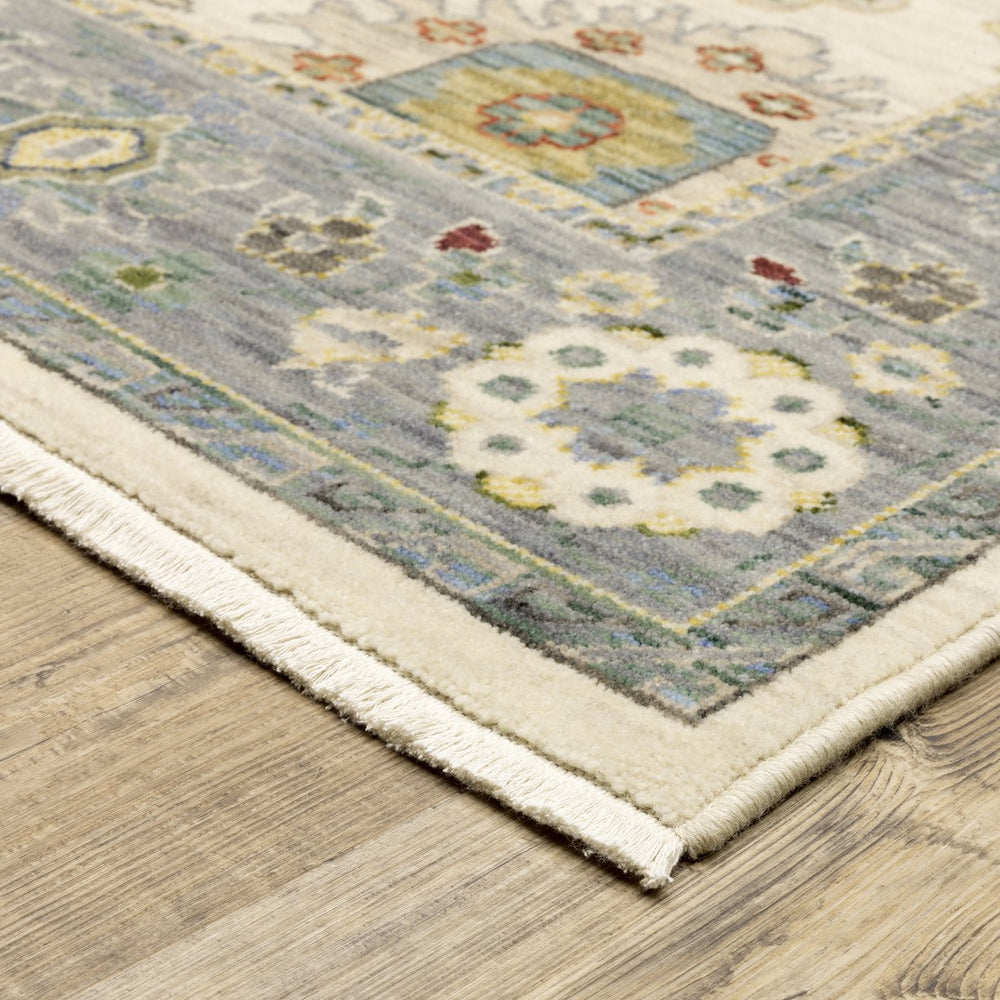 Oriental Weavers Lucca Indoor Area Rug - Unique Cross-woven Design With Vibrant Colors And Luxurious Texture For Your Home Ivory,Blue Wool L846h1060092st