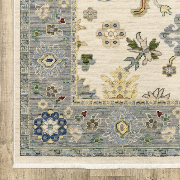 Oriental Weavers Lucca Indoor Area Rug - Unique Cross-woven Design With Vibrant Colors And Luxurious Texture For Your Home Ivory,Blue Wool L846h1060092st
