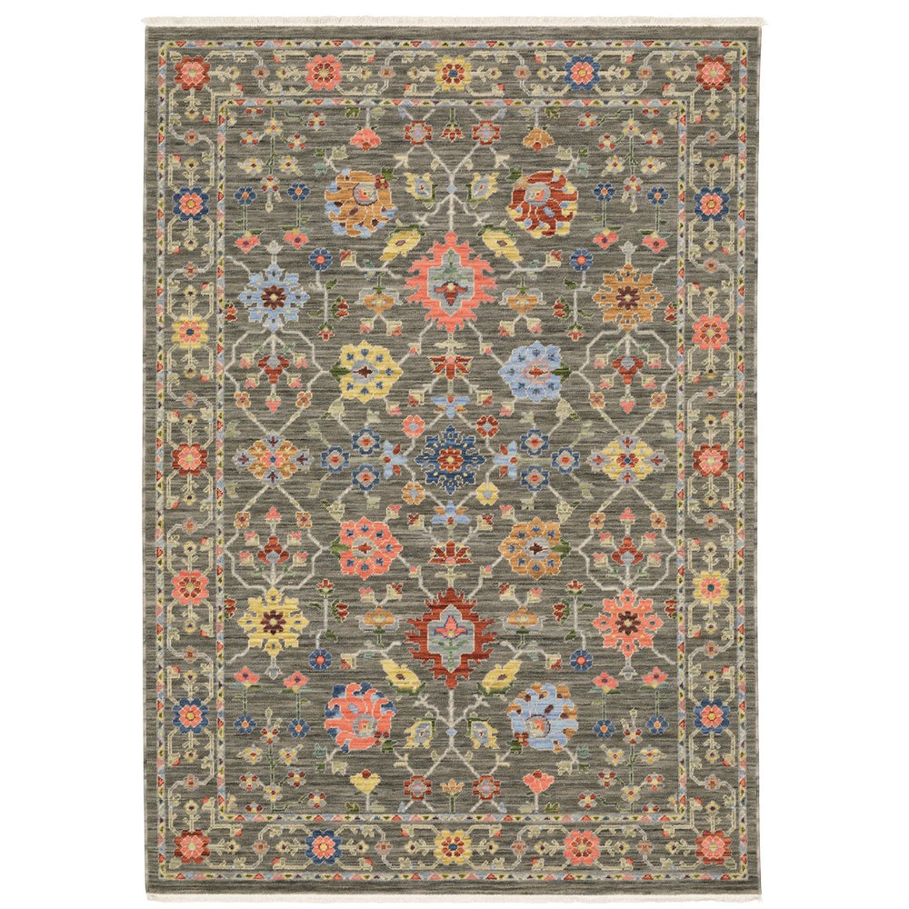Oriental Weavers Lucca Vibrant Indoor Area Rug - Unique Cross-woven Design With Trendy Colors And Luxurious Texture Grey,Multi Wool L093k1060092st