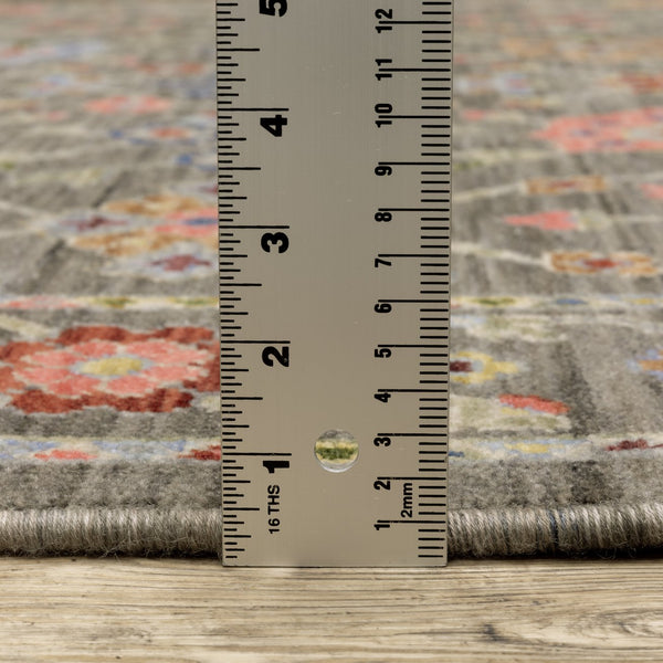 Oriental Weavers Lucca Vibrant Indoor Area Rug - Unique Cross-woven Design With Trendy Colors And Luxurious Texture Grey,Multi Wool L093k1060092st