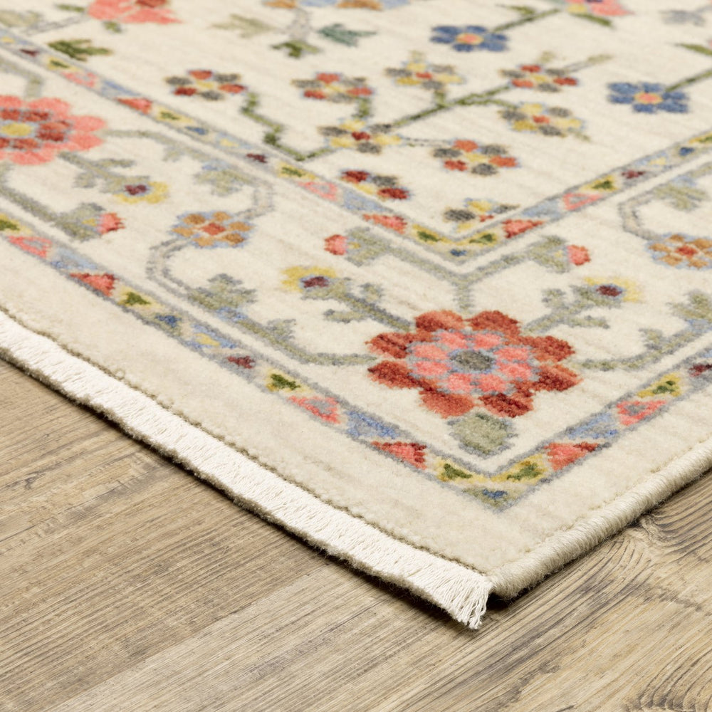 Oriental Weavers Lucca Indoor Area Rug - Exquisite Cross-woven Design With Vibrant Colors And Unique Fringe Detail Ivory,Multi Wool L093w1060092st