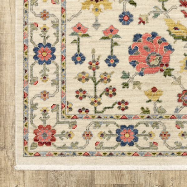 Oriental Weavers Lucca Indoor Area Rug - Exquisite Cross-woven Design With Vibrant Colors And Unique Fringe Detail Ivory,Multi Wool L093w1060092st