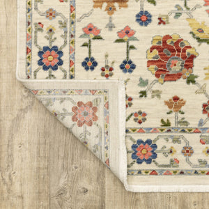 Oriental Weavers Lucca Indoor Area Rug - Exquisite Cross-woven Design With Vibrant Colors And Unique Fringe Detail Ivory,Multi Wool L093w1060092st