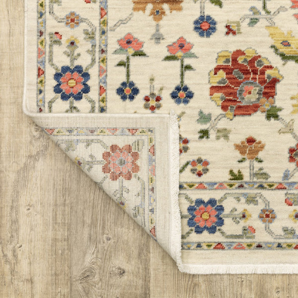 Oriental Weavers Lucca Indoor Area Rug - Exquisite Cross-woven Design With Vibrant Colors And Unique Fringe Detail Ivory,Multi Wool L093w1060092st