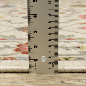Oriental Weavers Lucca Indoor Area Rug - Exquisite Cross-woven Design With Vibrant Colors And Unique Fringe Detail Ivory,Multi Wool L093w1060092st
