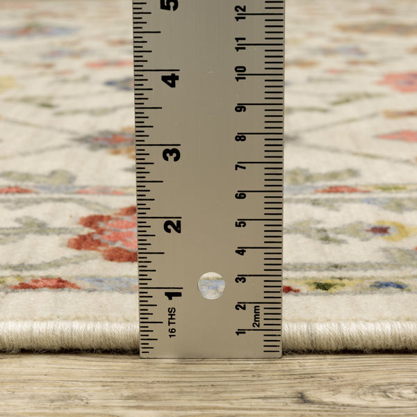Oriental Weavers Lucca Indoor Area Rug - Exquisite Cross-woven Design With Vibrant Colors And Unique Fringe Detail Ivory,Multi Wool L093w1060092st