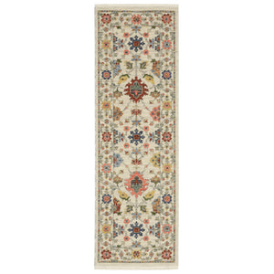 Oriental Weavers Lucca Indoor Area Rug - Exquisite Cross-woven Design With Vibrant Colors And Unique Fringe Detail Ivory,Multi Wool L093w1060190st
