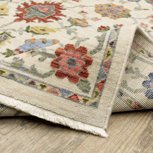 Oriental Weavers Lucca Indoor Area Rug - Exquisite Cross-woven Design With Vibrant Colors And Unique Fringe Detail Ivory,Multi Wool L093w1060092st