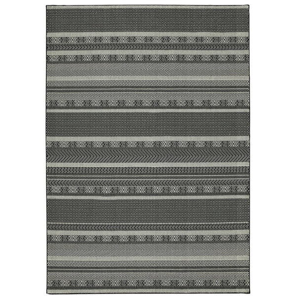 Oriental Weavers Luna Indoor Area Rug – Luxurious Comfort With Modern Geometric Patterns In Bold High Contrast Colors Black,Ivory Polypropylene L1802k117165st