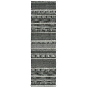 Oriental Weavers Luna Indoor Area Rug – Luxurious Comfort With Modern Geometric Patterns In Bold High Contrast Colors Black,Ivory Polypropylene L1802k067230st