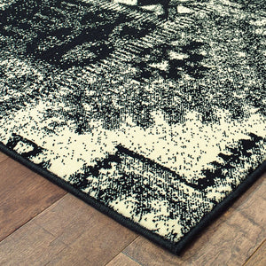 Oriental Weavers Luna Luxurious Geometric Indoor Area Rug - High Density Comfort With Bold Abstract Patterns Black,Ivory Polypropylene L1804k300390st