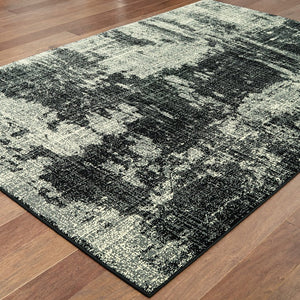 Oriental Weavers Luna 1805k Black/Ivory Area Rug – Luxurious Comfort With Modern Geometric Patterns, 9'10" X 12'10" Black,Ivory Polypropylene L1805k300390st