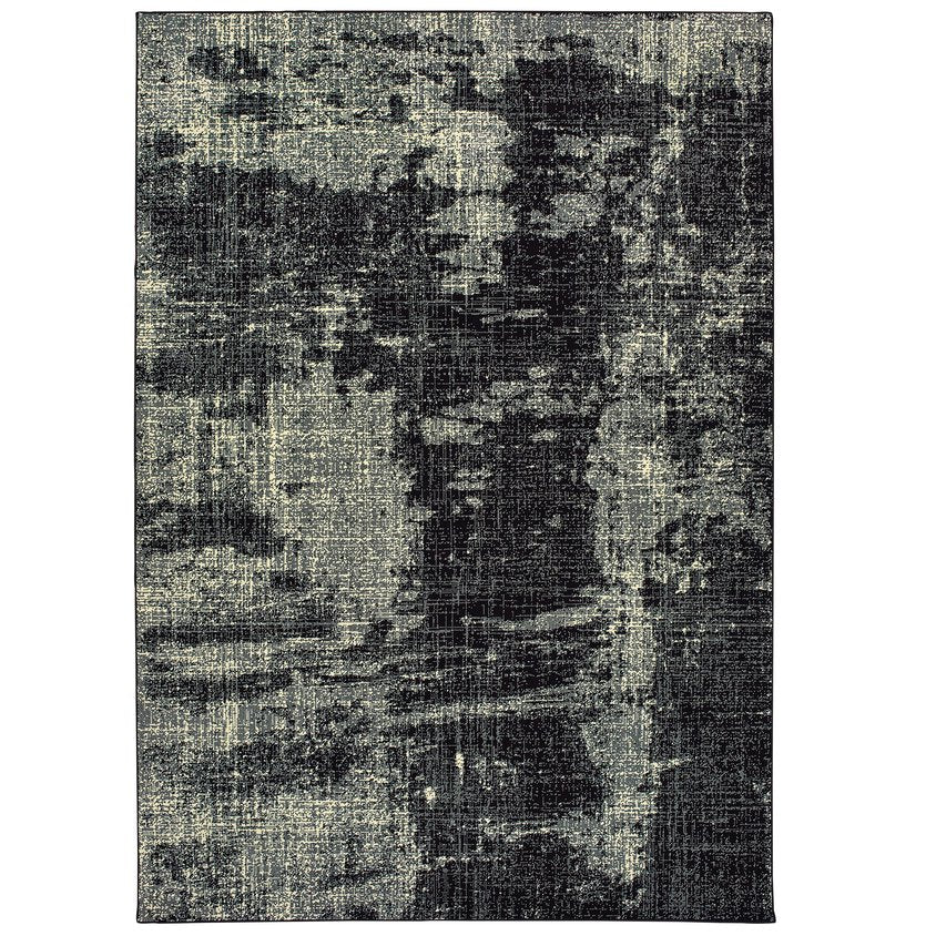 Oriental Weavers Luna 1805k Black/Ivory Area Rug – Luxurious Comfort With Modern Geometric Patterns, 9'10" X 12'10" Black,Ivory Polypropylene L1805k300390st